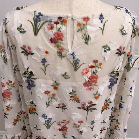 For Cynthia Bell Sleeve Floral Top size large - Picture 5 of 10